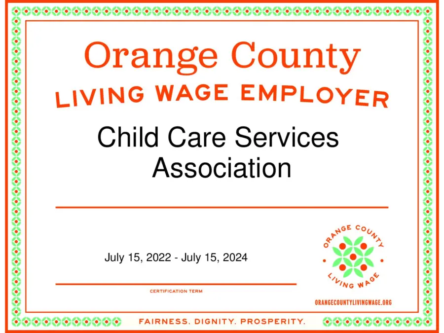 Child Care Services Association Certificate