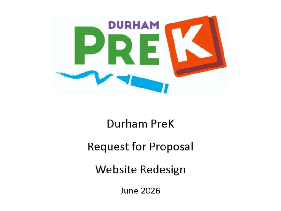 Durham PreK Request for Proposal: Website Redesign (June 2026)